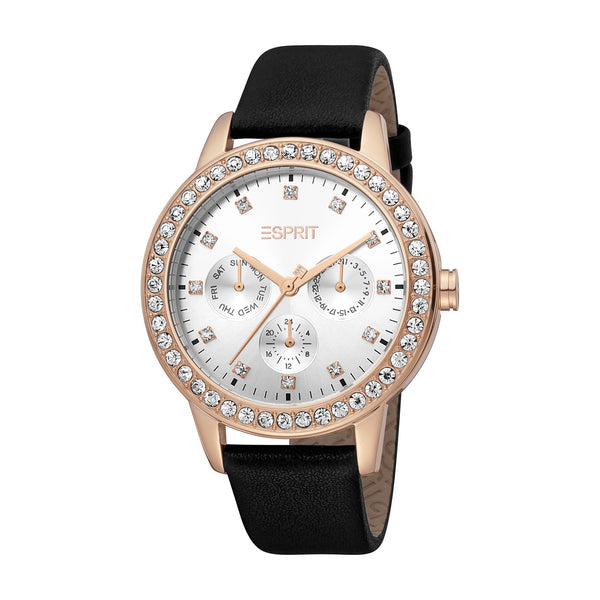 Esprit Women's Silvery Fashion Quartz Black Watch