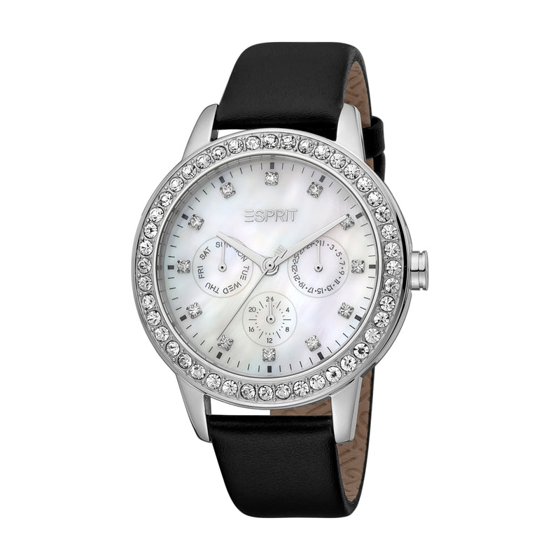 Esprit Women's Silvery Fashion Quartz Black Watch