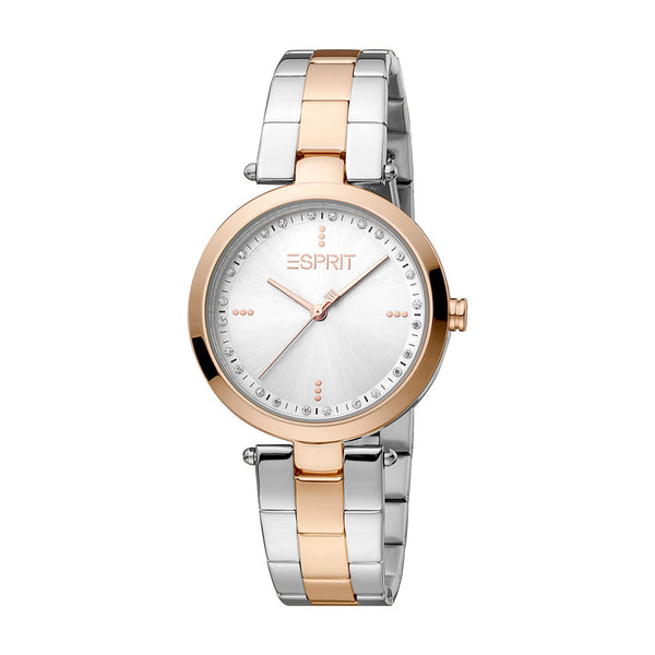 Esprit Women's Mila Fashion Quartz Two Tone Silver and Rose Gold Watch