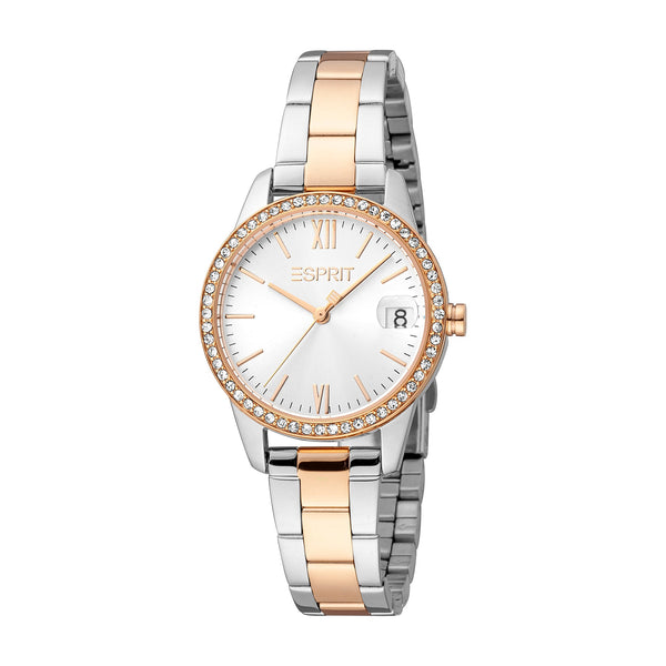 Esprit Women's Wind Glam Fashion Quartz Two Tone Silver & Rose Gold Watch