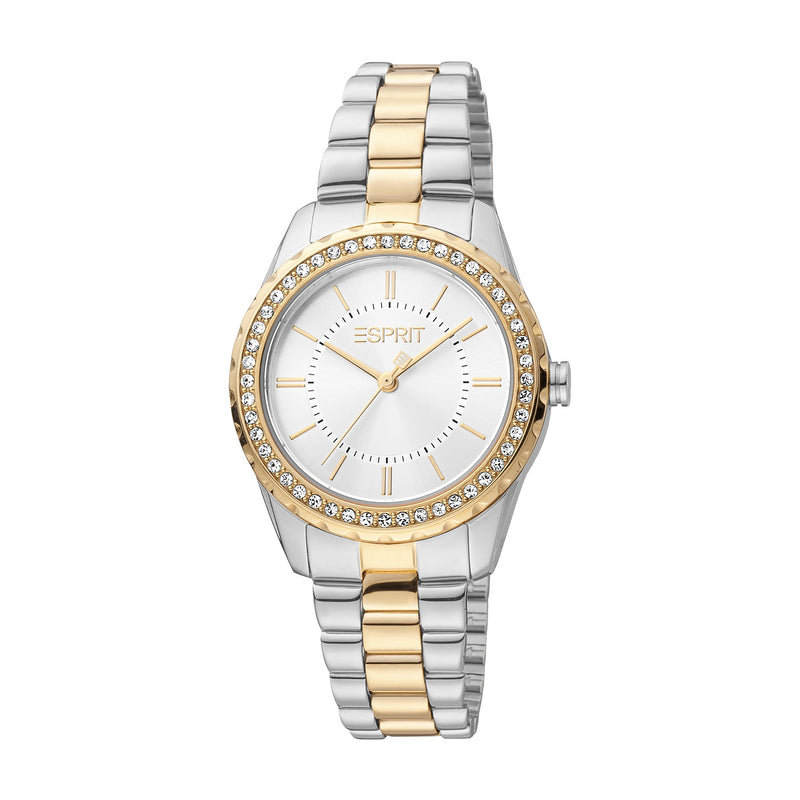 Esprit Women's Skyler Glam Fashion Quartz Two Tone Silver and Gold Watch