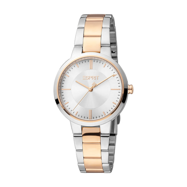 Esprit Women's Cara Fashion Quartz Two Tone Silver and Rose Gold Watch