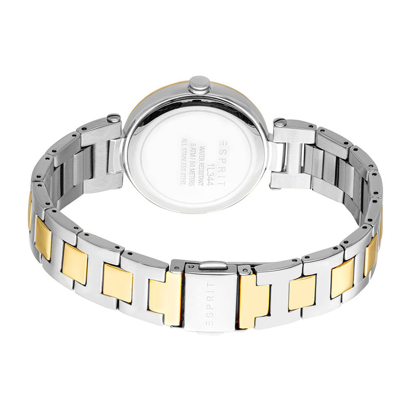 Esprit Women's Fashion Quartz Two Tone Silver and Gold Watch