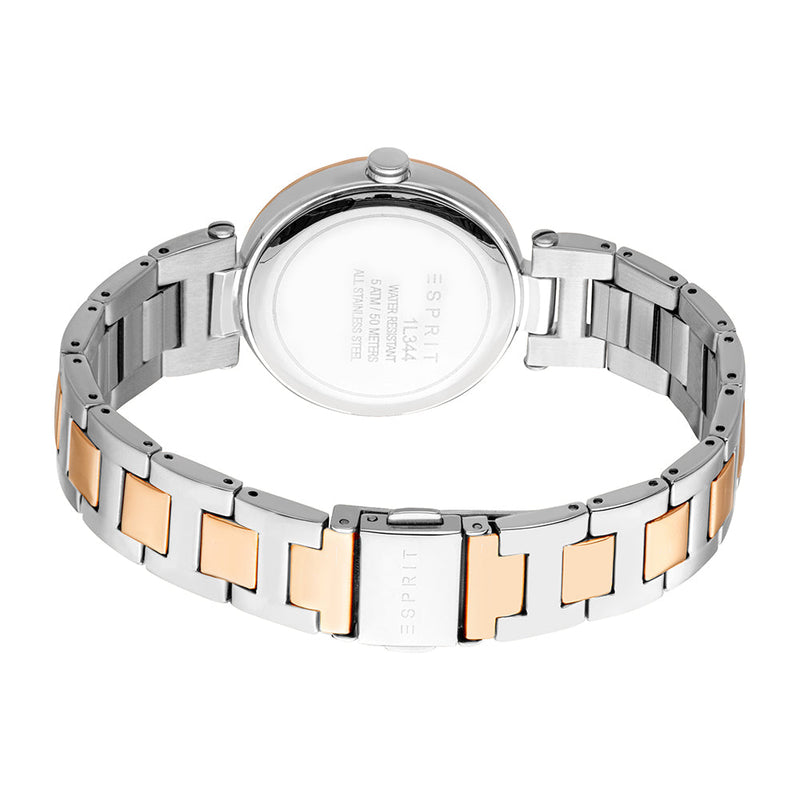 Esprit Women's Fashion Quartz Two Tone Silver and Rose Gold Watch