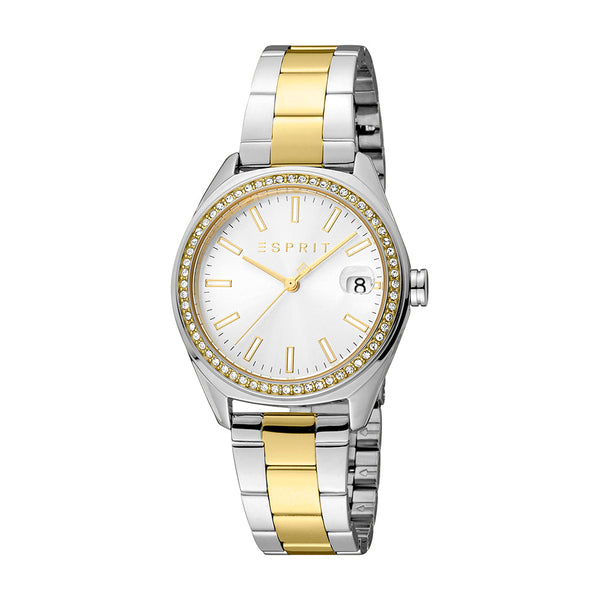 Esprit Women's Fashion Quartz Two Tone Silver and Gold Watch