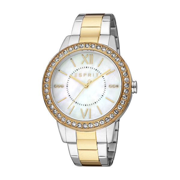 Esprit Women's Fashion Quartz Two Tone Silver and Gold Watch