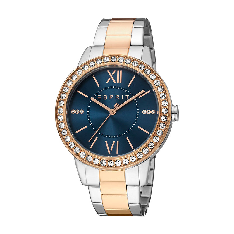 Esprit Women's Fashion Quartz Two Tone Silver & Rose Gold Watch