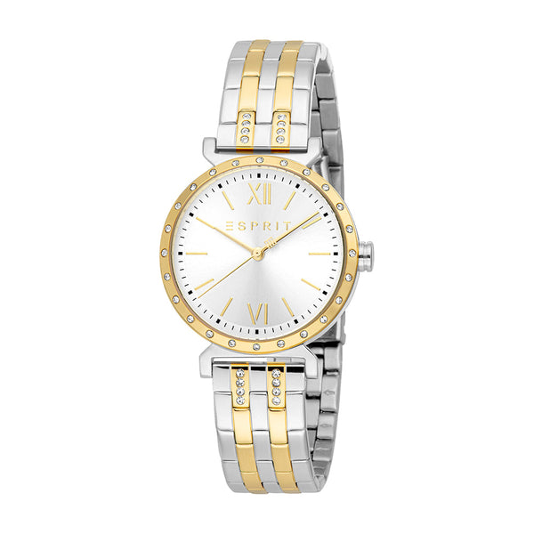 Esprit Women's Fashion Quartz Two Tone Silver and Gold Watch