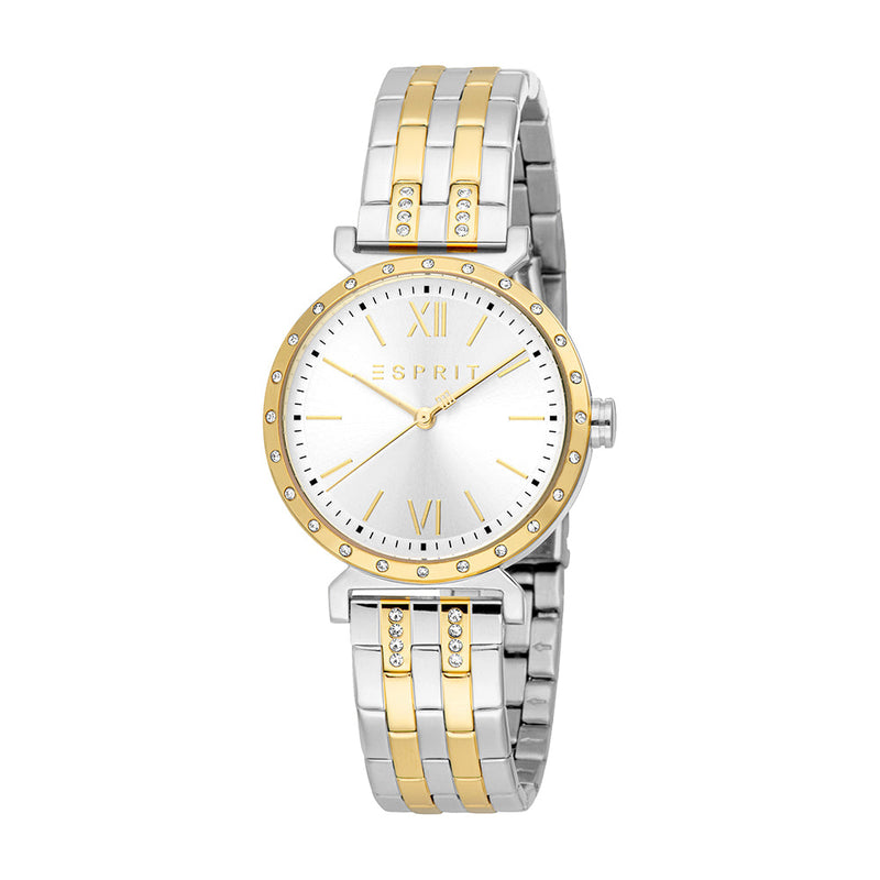 Esprit Women's Fashion Quartz Two Tone Silver and Gold Watch