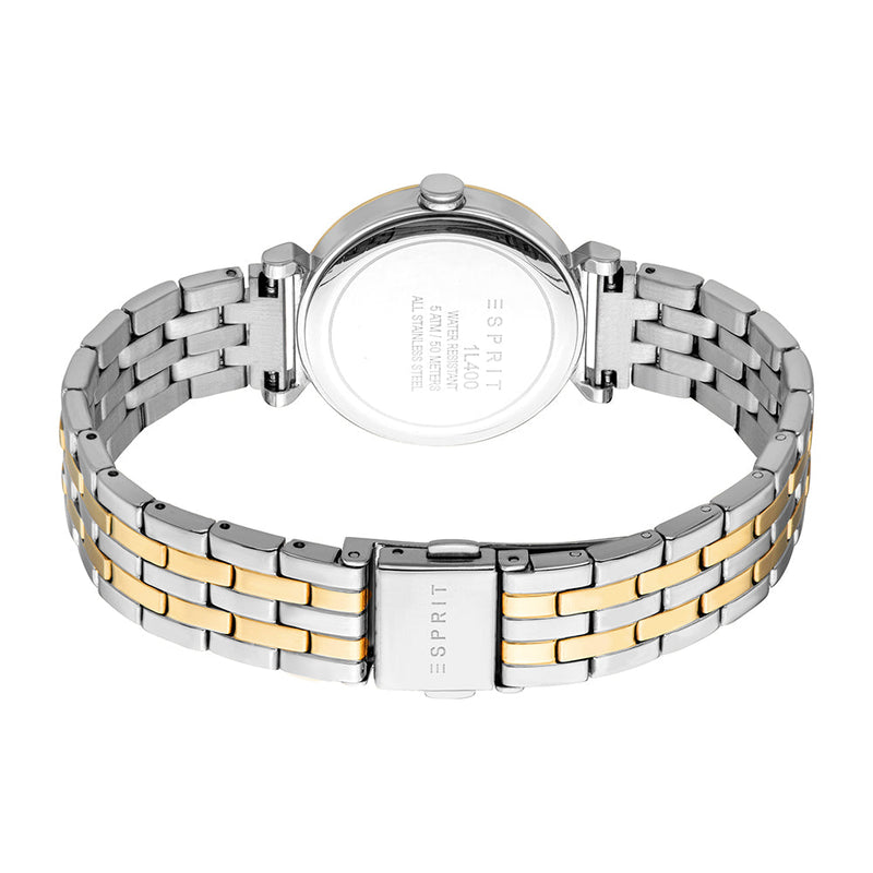 Esprit Women's Fashion Quartz Two Tone Silver and Gold Watch