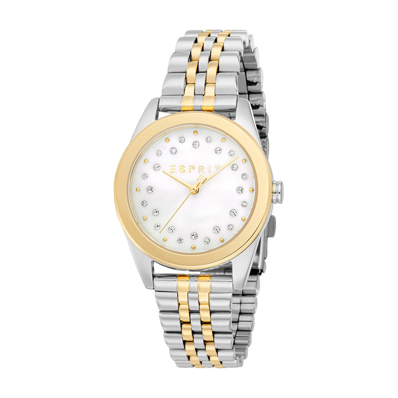 Esprit Women's Fashion Quartz Two Tone Silver and Gold Watch