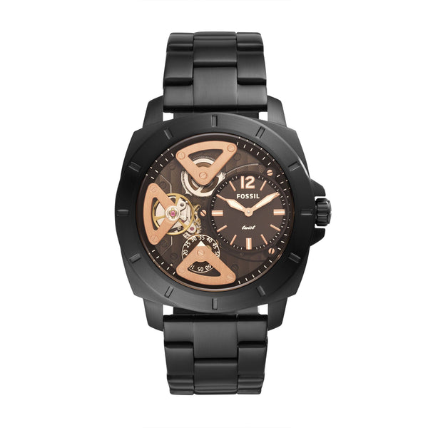 Fossil Privateer Men's Black Stainless Steel Watch - BQ2788