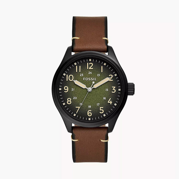 Fossil Easton Men's Brown Leather Watch