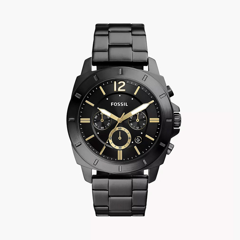 Fossil Privateer Men's Black Stainless Steel Watch