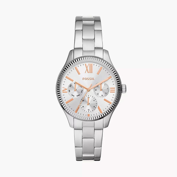 Fossil Rye Women's Silver Stainless Steel Watch