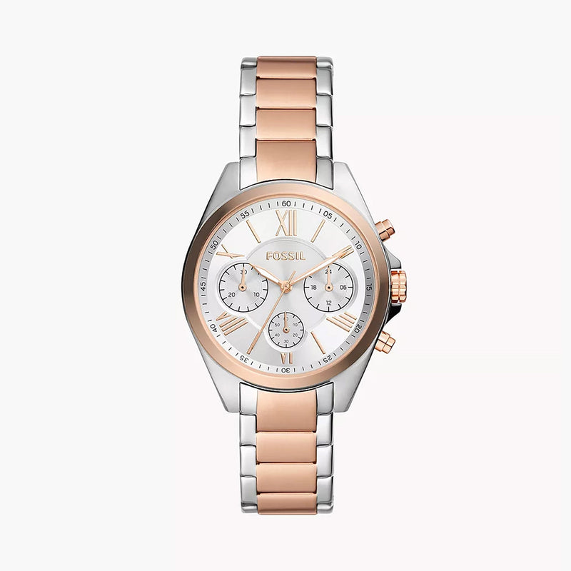 fossil women's modern courier stainless steel chronograph dress quartz watch Fossil Outlet Women's Modern Courier Midsize Chronograph Stainless Steel Watch