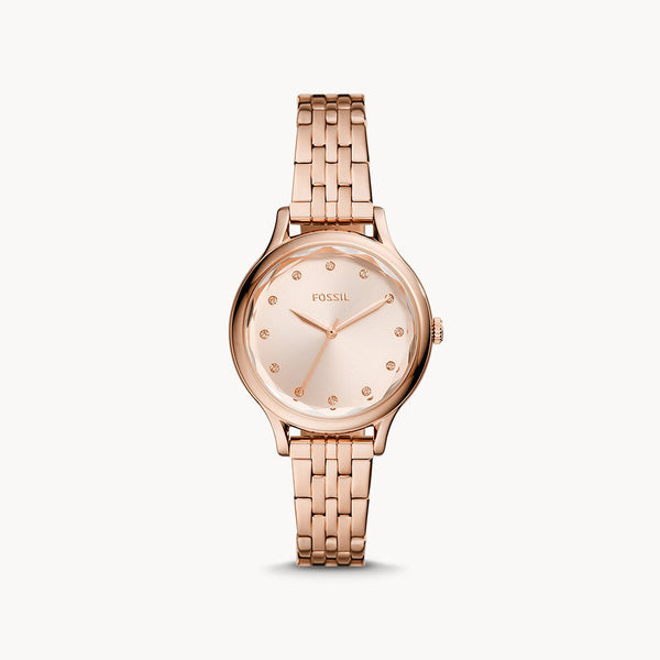 Fossil Laney Rose Gold Stainless Steel Women's Watch - BQ3862