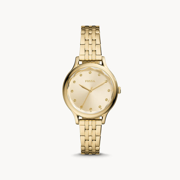 Fossil Laney Gold Stainless Steel Women's Watch - BQ3863