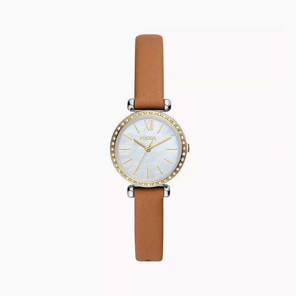 Fossil Tillie Mini Women's Brown Pro-Planet Leather Watch