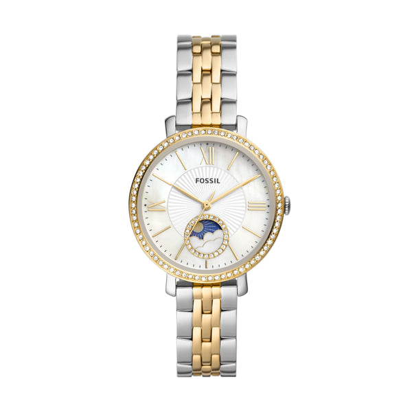 Fossil Jacqueline Sun Moon Multifunction Two-Tone Stainless Steel Women's Watch - ES5166