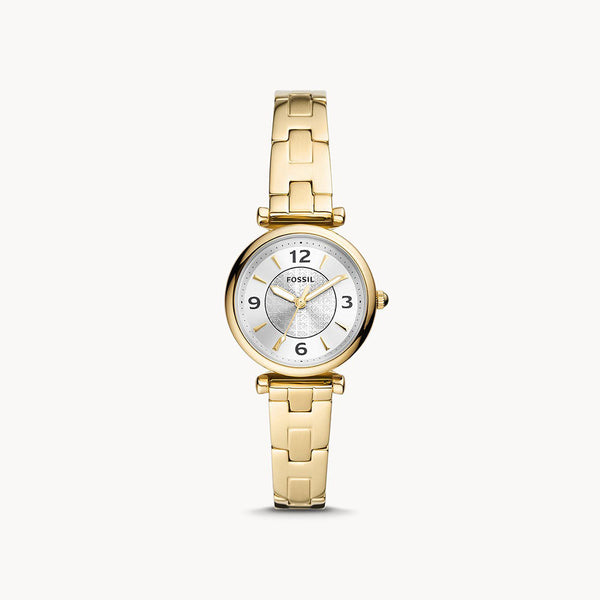 Fossil Carlie Three-Hand Gold-Tone Stainless Steel Women's Watch - ES5203