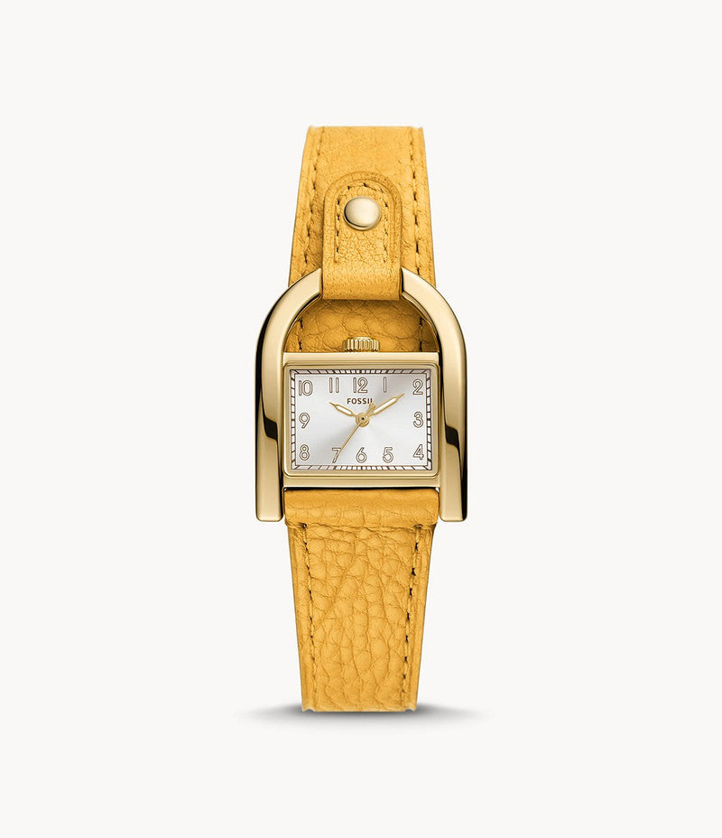 Fossil Harwell Three-Hand Yellow Litehide Leather Women's Watch - ES5281