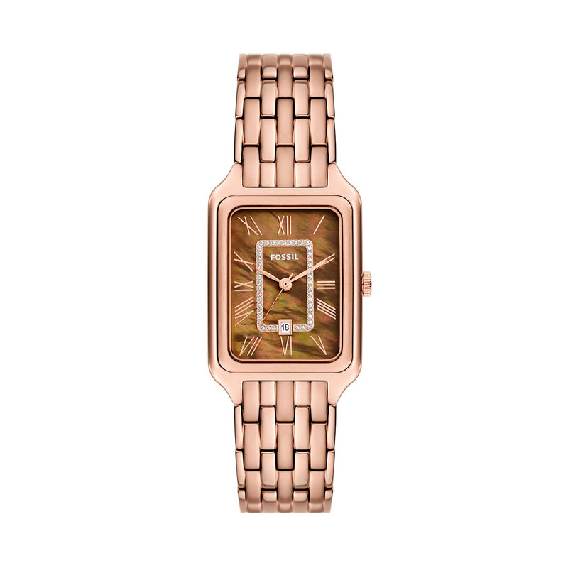 Fossil Raquel Three-Hand Date Rose Gold-Tone Stainless Steel Watch