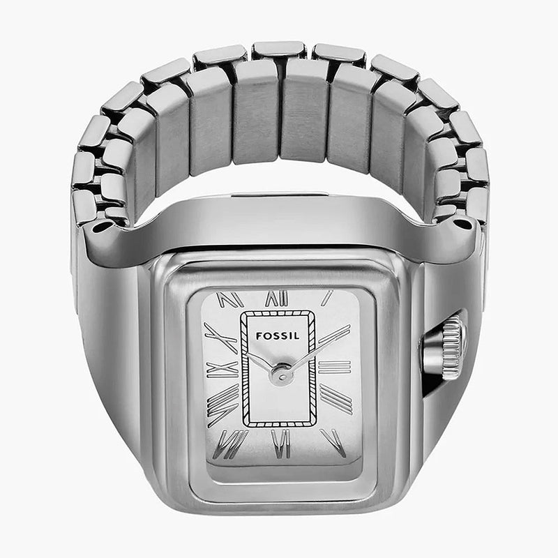 Fossil Raquel Women's Watch Ring Silver Stainless Steel Women's Watch