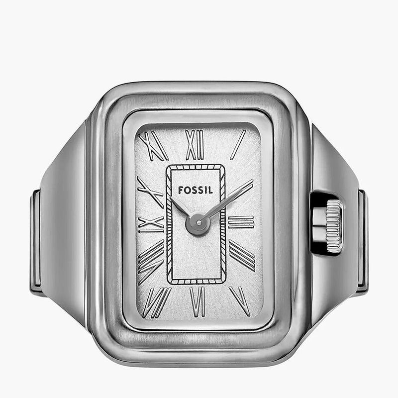 Fossil Raquel Women's Watch Ring Silver Stainless Steel Women's Watch