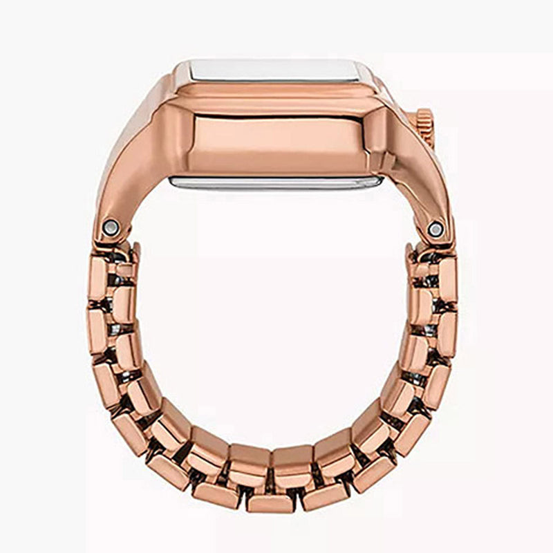 Fossil Raquel Women's Watch Ring Rose Gold Stainless Steel Women's Watch