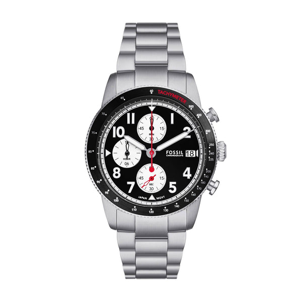 Fossil Sport Tourer Silver Stainless Steel Men's Watch - FS6045