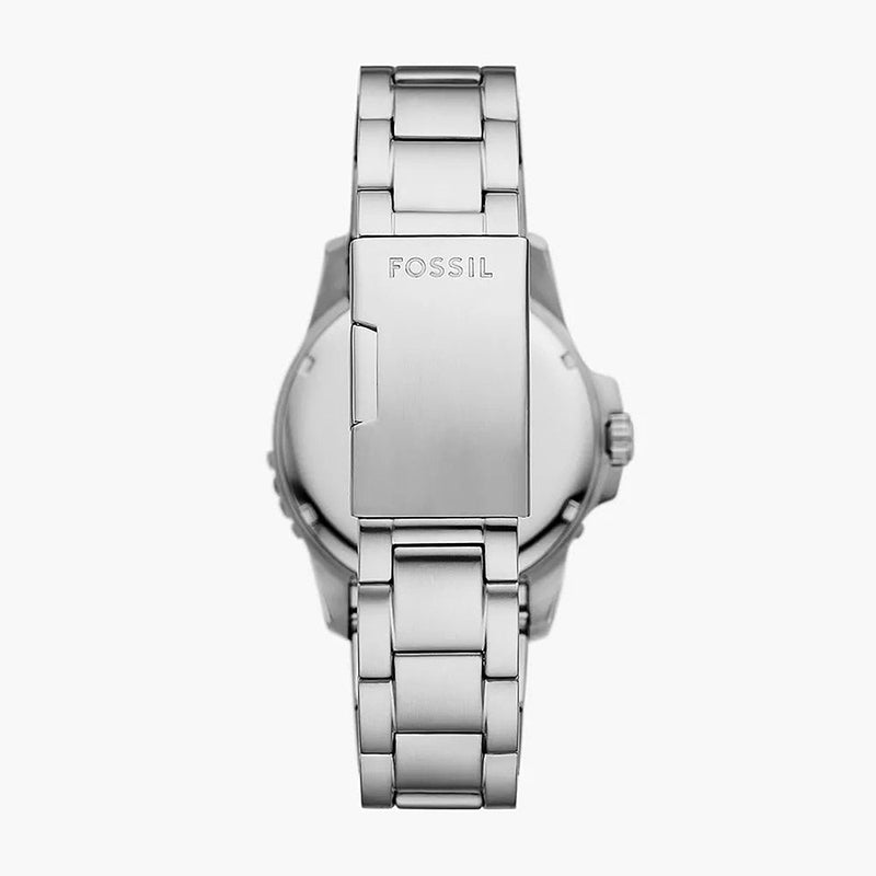 Fossil Blue Silver Stainless Steel Men's Watch