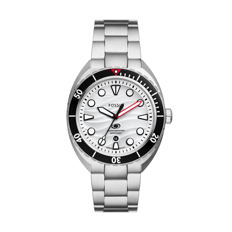 Fossil Breaker Men's Silver Stainless Steel Watch