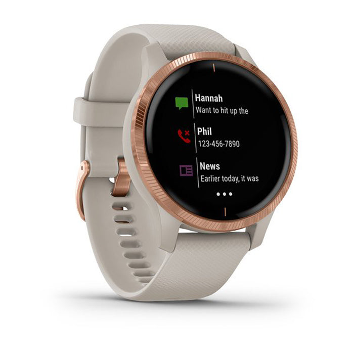 Garmin Venu Light Sand Rose Gold Case Full Display Watch - 010-02173-24