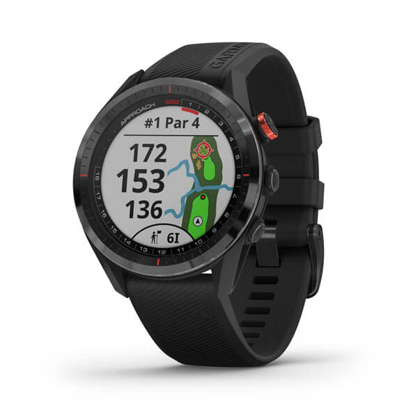 Garmin Approach S62 Black Ceramic Bezel With Black Band Full Color Display Watch