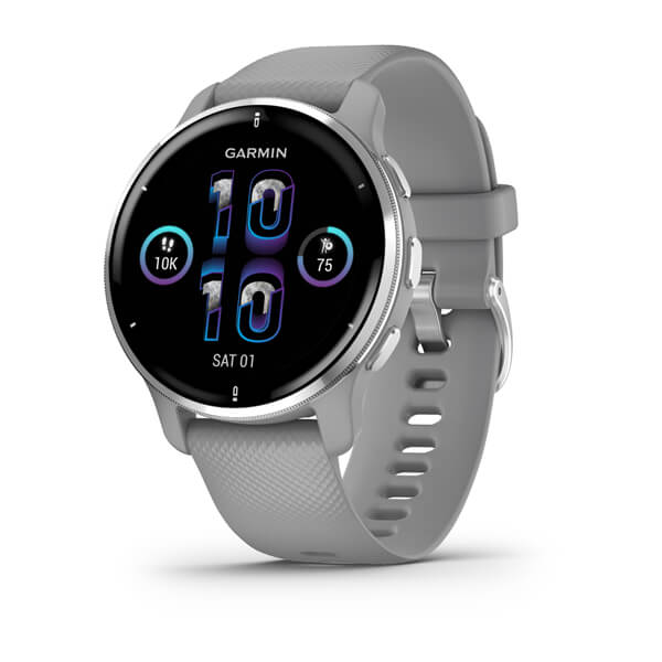 Garmin Venu 2 Plus Silicone Grey Full Color Display Dial Watch - 010-02496-10