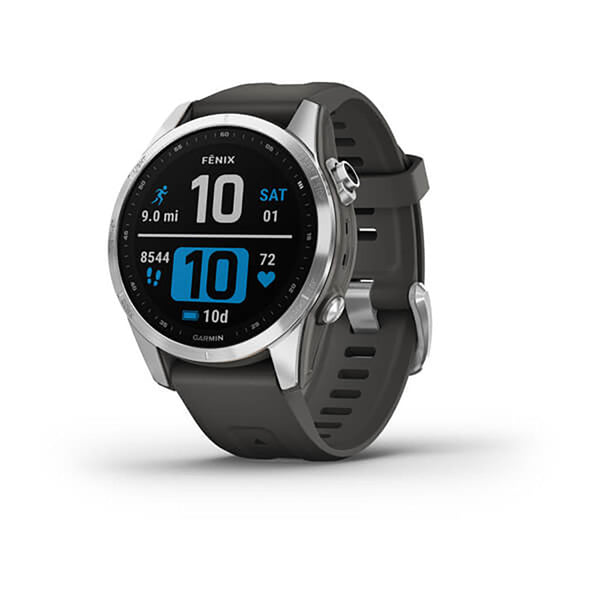 Garmin Fenix 7S Silver With Graphite Band Full Color Display Watch - 010-02539-01