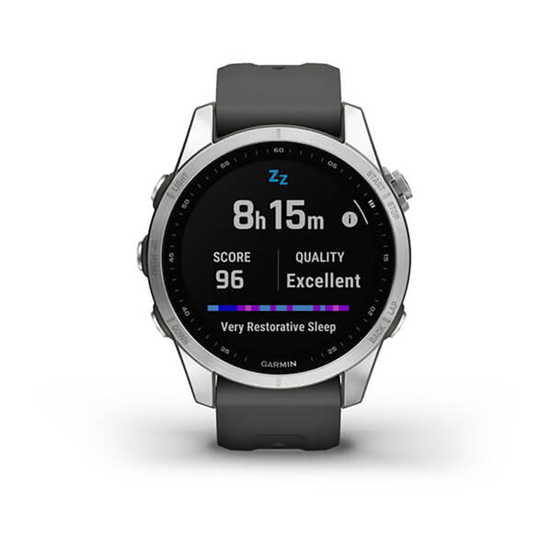 Garmin Fenix 7S Silver With Graphite Band Full Color Display Watch - 010-02539-01