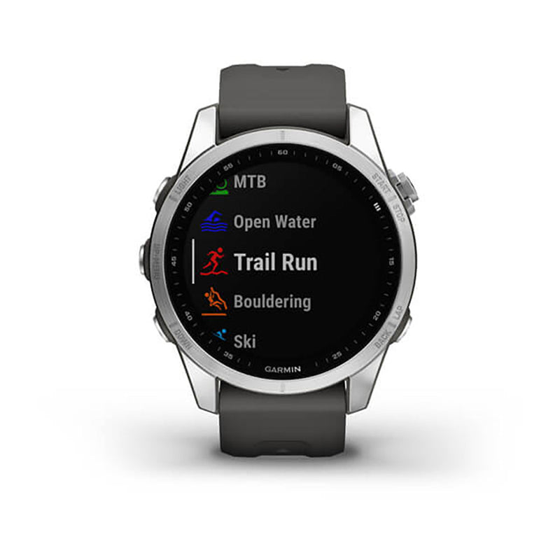 Garmin Fenix 7S Silver With Graphite Band Full Color Display Watch - 010-02539-01