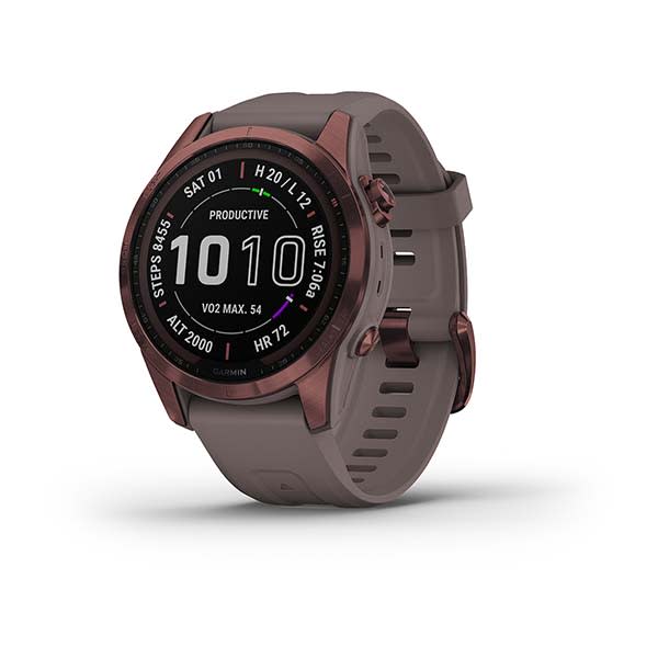 Garmin Fenix 7S Sapphire Dark Bronze Titanium With Shale Gray Band - 010-02539-29