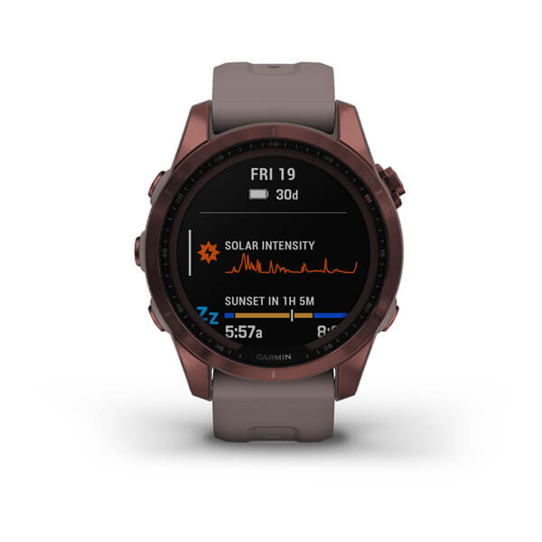 Garmin Fenix 7S Sapphire Dark Bronze Titanium With Shale Gray Band - 010-02539-29