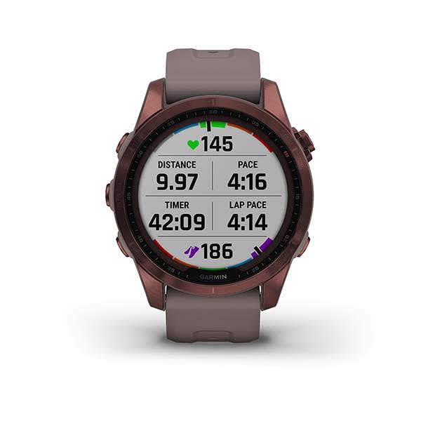 Garmin Fenix 7S Sapphire Dark Bronze Titanium With Shale Gray Band - 010-02539-29