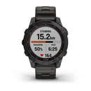 Garmin Fenix 7 Sapphire Carbon Grey DLC Vented Titanium Band Full Display Watch - 010-02540-39