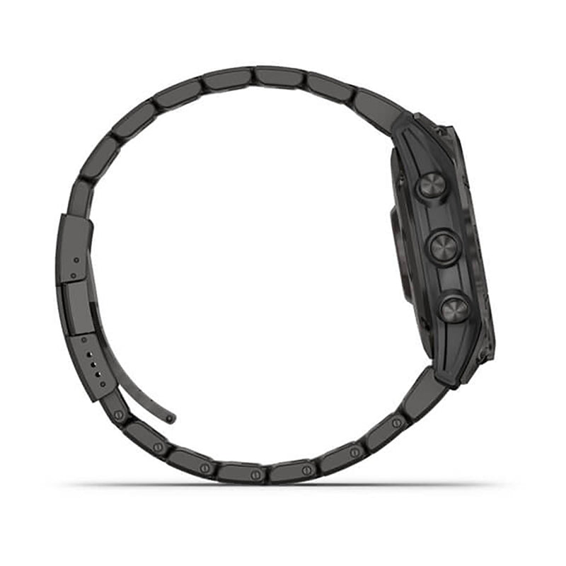 Garmin Fenix 7 Sapphire Carbon Grey DLC Vented Titanium Band Full Display Watch - 010-02540-39