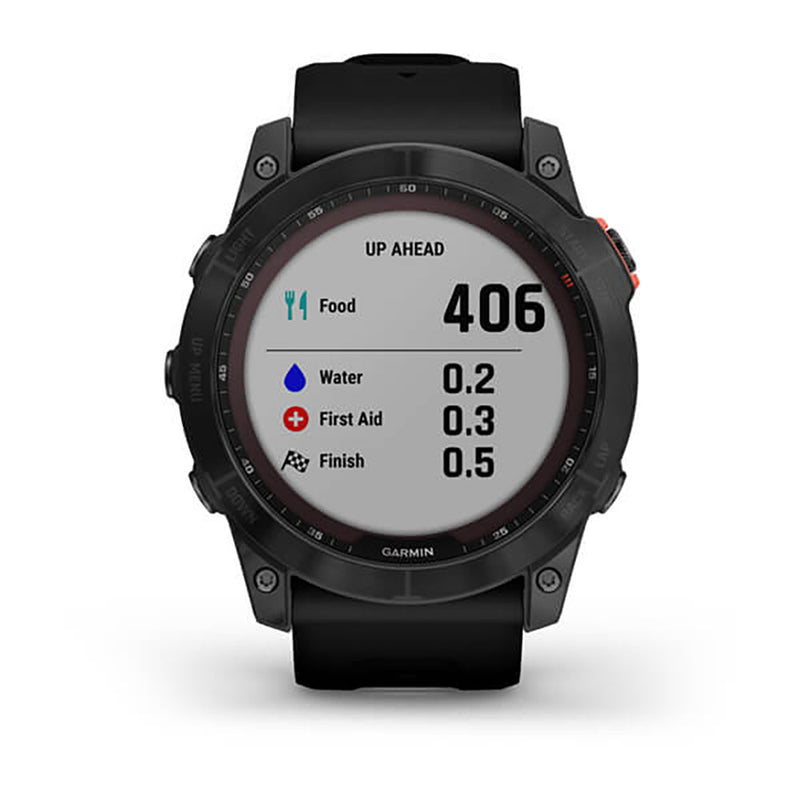 Garmin Fenix 7X Solar Base Slate Grey Black Band Full Display Watch - 010-02541-01