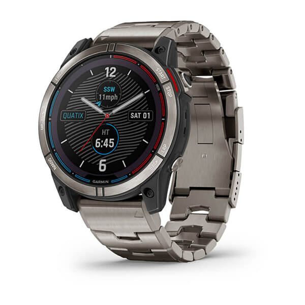 Garmin Quatix 7X Solar Sapphire Edition Titanium Silicone Band Full Display Watch - 010-02541-61