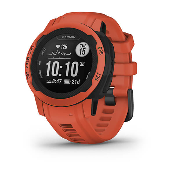 Garmin Instinct 2S Poppy Silicone Band Full Display Watch - 010-02563-06