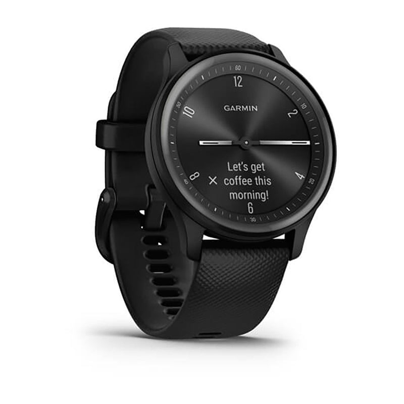 Garmin Vivomove Sport Black Silicone Band Full Display Watch - 010-02566-00