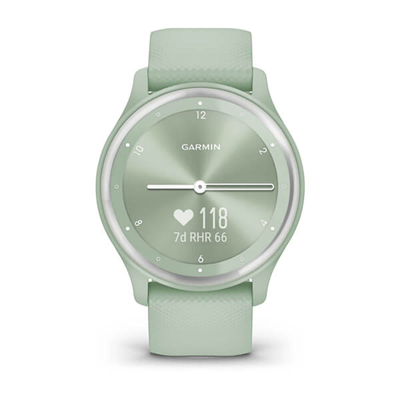 Garmin Vivomove Sport Cool Mint Silicone Band Full Display Watch - 010-02566-03