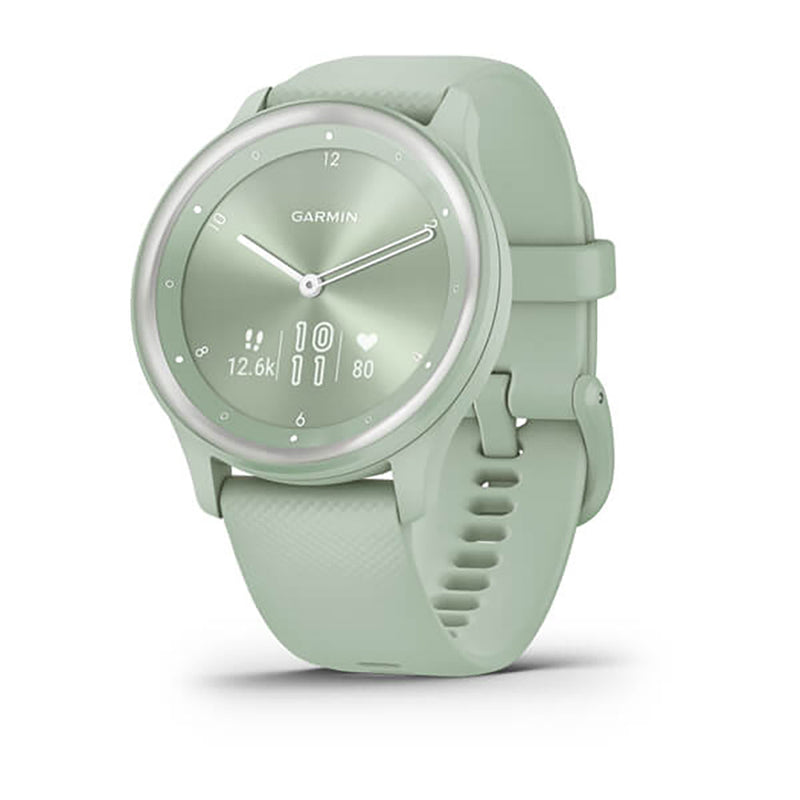 Garmin Vivomove Sport Cool Mint Silicone Band Full Display Watch - 010-02566-03